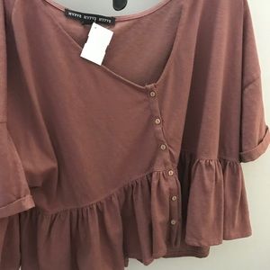 HYFVE woman’s button down flair blouse size large